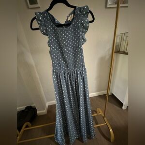 Poka dot maxi dress